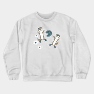 Otterly Calm Otters Swimming Crewneck Sweatshirt